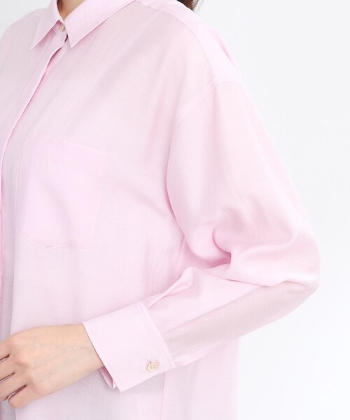 【夏SALE／接触冷感／マシンウォッシュ可】3WAYシアーシャツブラウス 夏SALE／接触冷感／マシンウォッシュ可】3WAYシアーシャツ