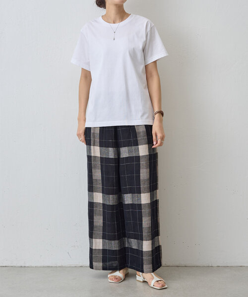 BEARDSLEY（ビアズリー）の「シンプルTee（Tシャツ/カットソー・レディース・ホワイト/ブラウン・FREE）」の12枚目の写真