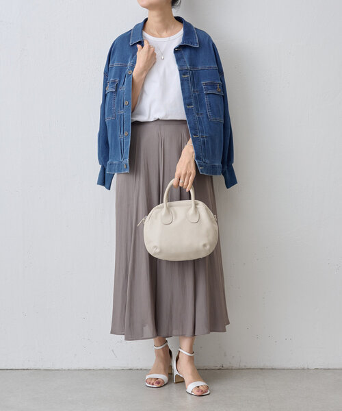 BEARDSLEY（ビアズリー）の「シンプルTee（Tシャツ/カットソー・レディース・ホワイト/ブラウン・FREE）」の18枚目の写真