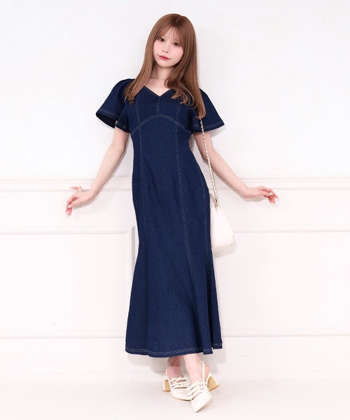 セール】デニムマーメイドワンピース（ワンピース）｜apres jour