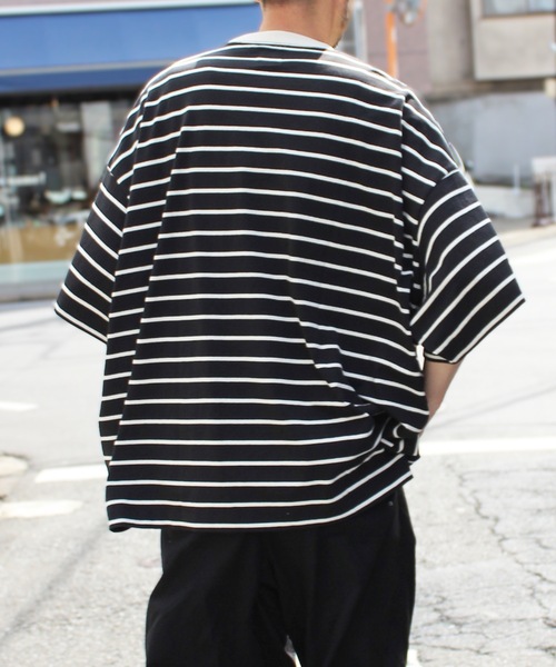 Lee(リー)の「LEE /BORDER BIG TEE/LT3202(Tシャツ/カットソー・レディース・ホワイト/ブラック/ネイビー・FREE)」の8枚目の写真