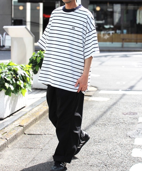 Lee(リー)の「LEE /BORDER BIG TEE/LT3202(Tシャツ/カットソー・レディース・ホワイト/ブラック/ネイビー・FREE)」の12枚目の写真