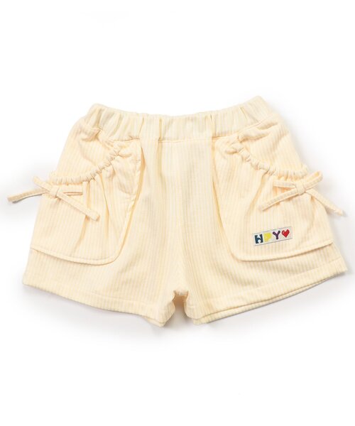 BREEZE（ブリーズ）の「【ジュニア対応】ストライプショートパンツ（その他パンツ・キッズ・ピンク/イエロー・80/90/100/110/120/130/140）」の2枚目の写真