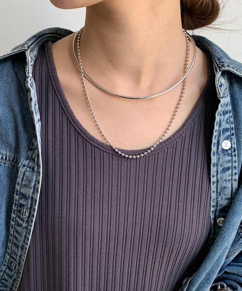 DouDou（ドゥドゥ）の「ボールチェーン2WAYネックレス（ネックレス・レディース・シルバー/ゴールド・FREE）」の2枚目の写真