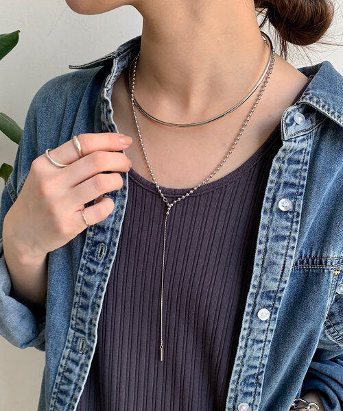 DouDou（ドゥドゥ）の「ボールチェーン2WAYネックレス（ネックレス・レディース・シルバー/ゴールド・FREE）」の3枚目の写真