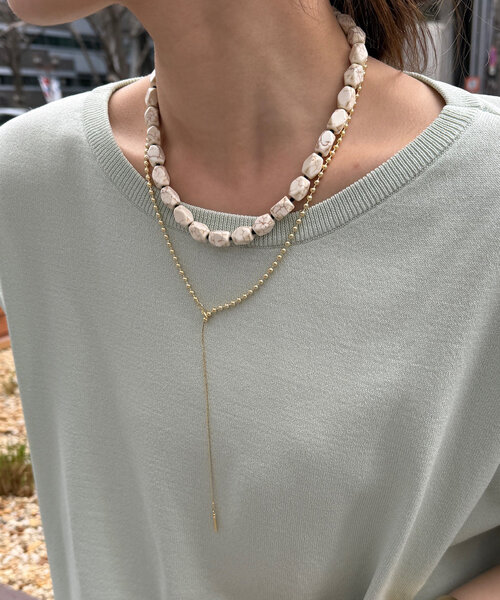 DouDou（ドゥドゥ）の「ボールチェーン2WAYネックレス（ネックレス・レディース・シルバー/ゴールド・FREE）」の9枚目の写真