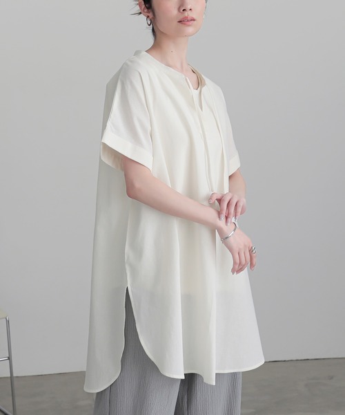 n'OrLABEL(ノアールレーベル)の「コットンスキッパーチュニック(チュニック・レディース・アイボリー/ブラック/イエロー・FREE)」の1枚目の写真