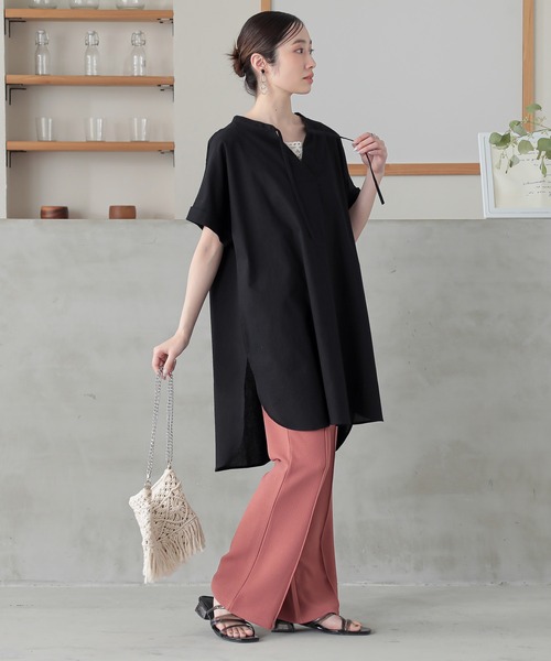 n'OrLABEL(ノアールレーベル)の「コットンスキッパーチュニック(チュニック・レディース・アイボリー/ブラック/イエロー・FREE)」の6枚目の写真