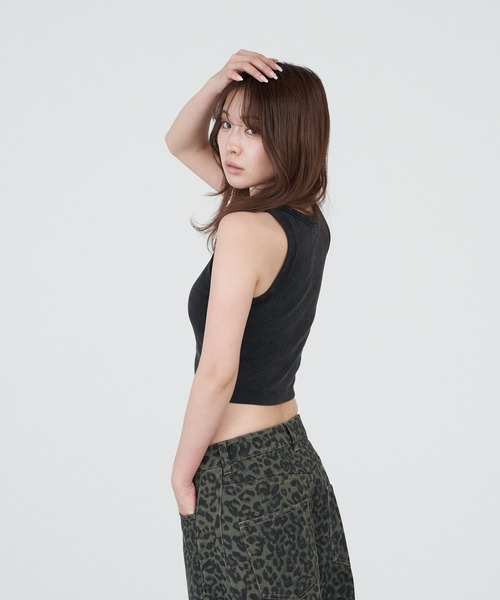 RAY CASSIN（レイカズン）の「プレート付ピグメントパット付タンクトップ（タンクトップ・レディース・ホワイト/レッド/ブラック/グレー・FREE）」の14枚目の写真