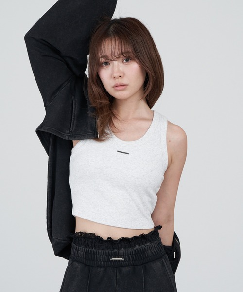 RAY CASSIN（レイカズン）の「プレート付ピグメントパット付タンクトップ（タンクトップ・レディース・ホワイト/レッド/ブラック/グレー・FREE）」の18枚目の写真