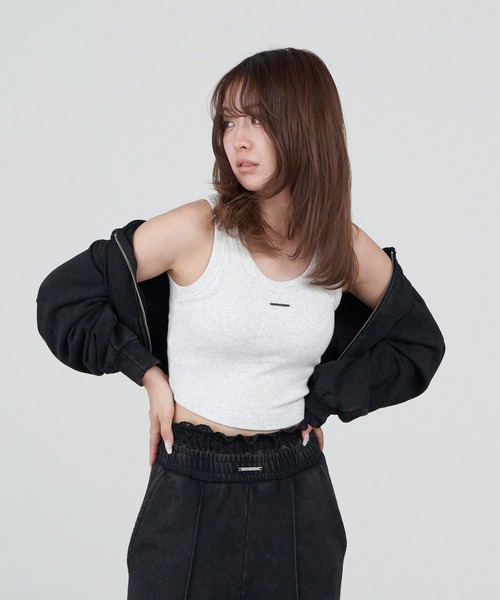 RAY CASSIN（レイカズン）の「プレート付ピグメントパット付タンクトップ（タンクトップ・レディース・ホワイト/レッド/ブラック/グレー・FREE）」の19枚目の写真