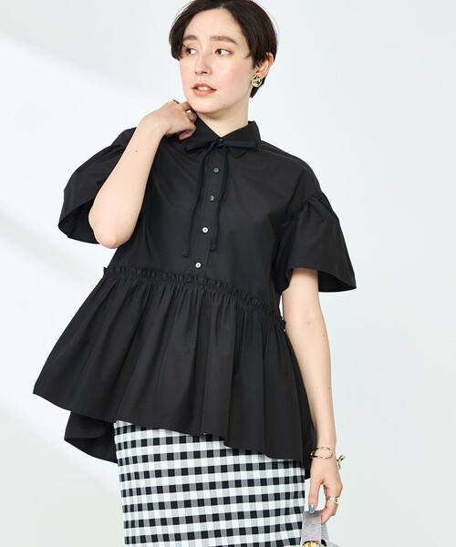 セール】ペプラムリボンシャツブラウス（シャツ/ブラウス）｜NOLLEY'S