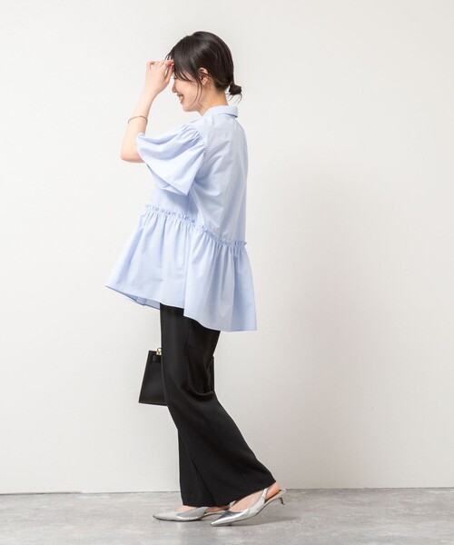 【新品】NOLLEY'S sophi ノーリーズソフィー　ペプラムリボンブラウス NOLLEY'S Sophi ブラウス シャツ ペプラムリボンシャツブラウス