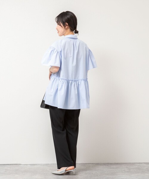 【新品】NOLLEY'S sophi ノーリーズソフィー　ペプラムリボンブラウス WEB限定 SPECIAL PRICE！］ペプラムリボンシャツブラウス（5