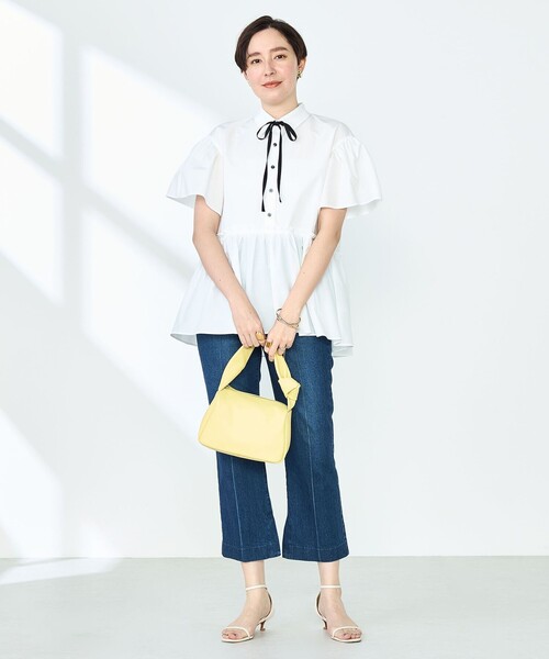 NOLLEY'S Sophi（ノーリーズソフィ）の「ペプラムリボンシャツブラウス