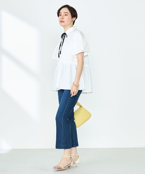 【新品】NOLLEY'S sophi ノーリーズソフィー　ペプラムリボンブラウス NOLLEY'S Sophi ブラウス シャツ ペプラムリボンシャツブラウス