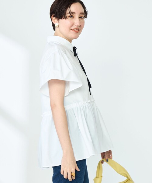 NOLLEY'S Sophi（ノーリーズソフィ）の「ペプラムリボンシャツ
