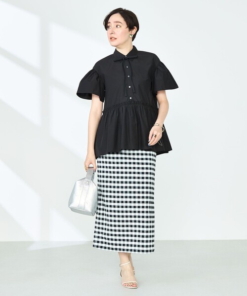 emm the shop ペプラムリボンブラウス emm the shop ペプラムリボンブラウス - メルカリ