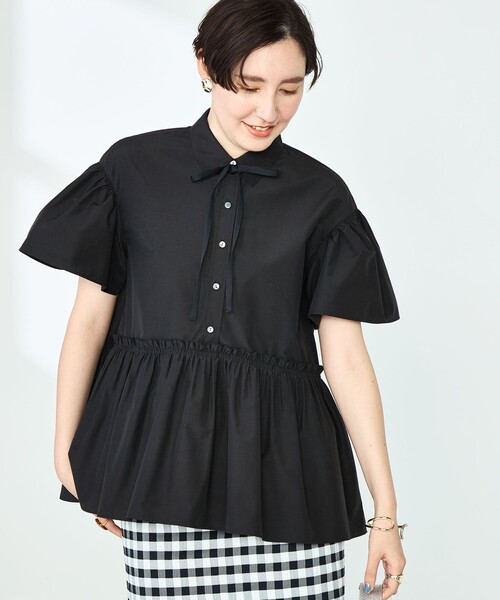 セール】ペプラムリボンシャツブラウス（シャツ/ブラウス）｜NOLLEY'S