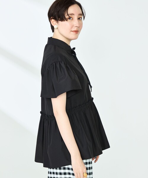 emm the shop ペプラムリボンブラウス emm the shop ペプラムリボンブラウス - メルカリ