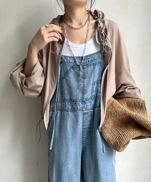 DouDou（ドゥドゥ）の「【新色追加】綿ローンドロストブルゾン（その他アウター・レディース・ベージュ/オフホワイト/ブラック/ブラウン・FREE）」の4枚目の写真