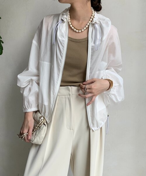 DouDou（ドゥドゥ）の「【新色追加】綿ローンドロストブルゾン（その他アウター・レディース・ベージュ/オフホワイト/ブラック/ブラウン・FREE）」の8枚目の写真