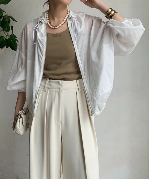 DouDou（ドゥドゥ）の「【新色追加】綿ローンドロストブルゾン（その他アウター・レディース・ベージュ/オフホワイト/ブラック/ブラウン・FREE）」の10枚目の写真