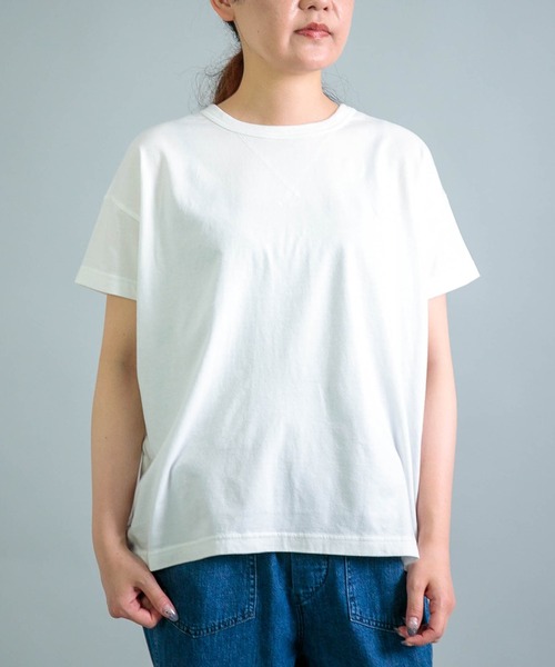 OMNIGOD（オムニゴッド）の「[OMNIGOD womens / オムニゴッド] 天竺マニッシュTシャツ（Tシャツ/カットソー・レディース・ブラック/ブルー/イエロー/ホワイト・FREE）」の2枚目の写真