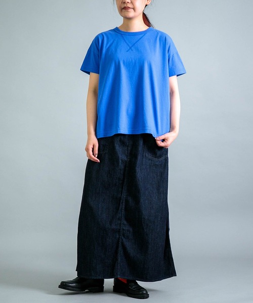 OMNIGOD（オムニゴッド）の「[OMNIGOD womens / オムニゴッド] 天竺マニッシュTシャツ（Tシャツ/カットソー・レディース・ブラック/ブルー/イエロー/ホワイト・FREE）」の18枚目の写真