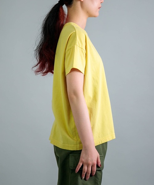 OMNIGOD（オムニゴッド）の「[OMNIGOD womens / オムニゴッド] 天竺マニッシュTシャツ（Tシャツ/カットソー・レディース・ブラック/ブルー/イエロー/ホワイト・FREE）」の14枚目の写真