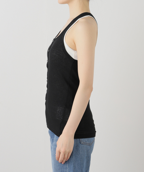 INSCRIRE アンスクリア タンクトップ SMALL INSCRIRE /アンスクリア】Cotton Rib Tank Top：タンクトップ