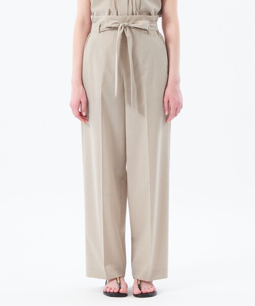 MACKINTOSH PHILOSOPHY（ﾏｯｷﾝﾄｯｼｭ ﾌｨﾛｿﾌｨｰ）の「ドライタッチハイウエストワイドパンツ（その他パンツ・レディース・ベージュ/チャコールグレー・40/38/36）」の6枚目の写真