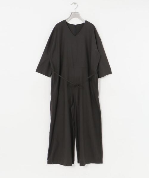 URBAN RESEARCH(アーバンリサーチ)の「シルクネップオールインワン(サロペット/オーバーオール・レディース・オフホワイト/チャコールグレー・FREE)」の13枚目の写真