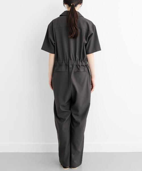 FORK&SPOON（フォークアンドスプーン）の「FORK&SPOON　5分袖オールインワン（サロペット/オーバーオール・レディース・ダークブラウン/ネイビー・1/2）」の11枚目の写真