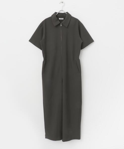 FORK&SPOON（フォークアンドスプーン）の「FORK&SPOON　5分袖オールインワン（サロペット/オーバーオール・レディース・ダークブラウン/ネイビー・1/2）」の15枚目の写真