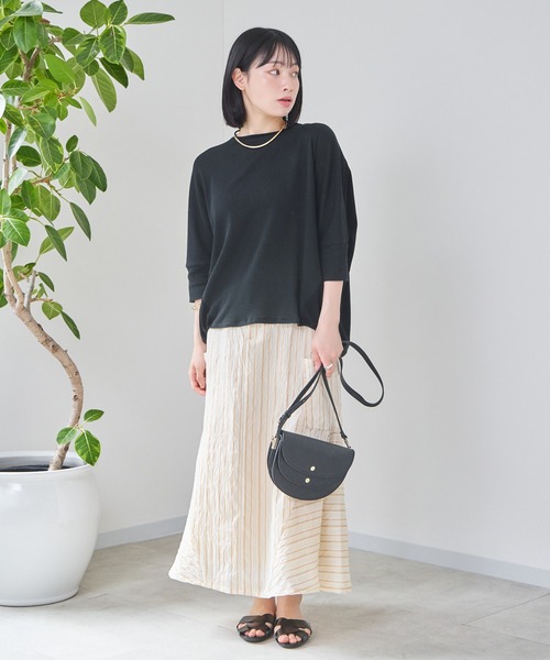 KATHARINE ROSS(キャサリンロス)の「【KATHARINE ROSS】ブライトストライプスカート(スカート・レディース・ベージュ/ネイビー・MEDIUM)」の3枚目の写真