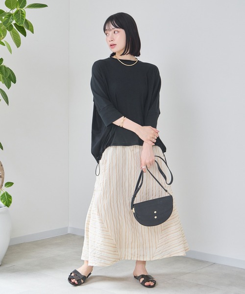 KATHARINE ROSS(キャサリンロス)の「【KATHARINE ROSS】ブライトストライプスカート(スカート・レディース・ベージュ/ネイビー・MEDIUM)」の4枚目の写真