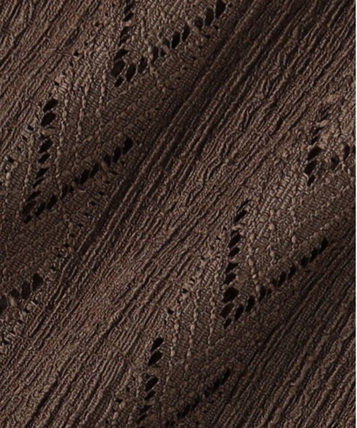 BACK NUMBER（バックナンバー）の「【BACK NUMBER】透かし編み半袖シャツ（シャツ/ブラウス・メンズ・ブラック/オフホワイト/ブラウン・L/XL/M）」の11枚目の写真