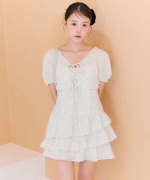 OLIVE des OLIVE YUI企画 ワンピースとボレロ セット OLIVE des ワンピース 「SETアイテム」ボレロセットリボンミニ