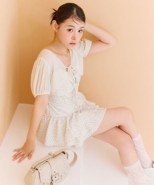 セール】【SETアイテム】ボレロセットリボンミニワンピース