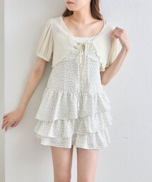 【SETアイテム】ボレロセットリボンミニワンピース