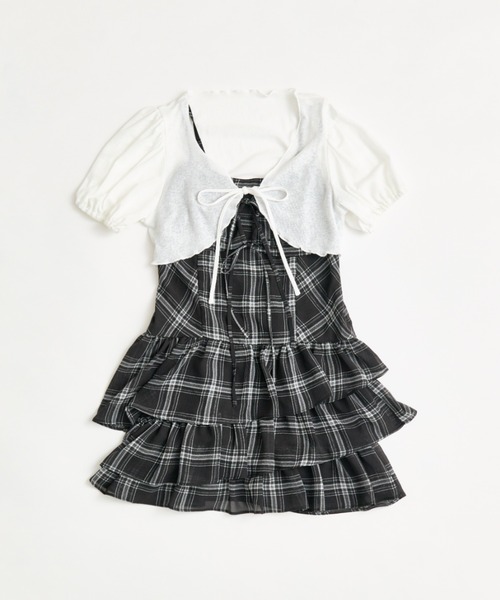 OLIVE des OLIVE（オリーブデオリーブ）の「【SETアイテム】ボレロセットリボンミニワンピース（ワンピース・レディース・ドット/ブラウン系その他/ブラック系その他/イエロー・FREE）」の21枚目の写真