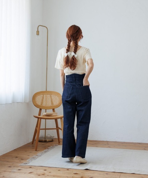 flower ペタルデニムパンツ　Navy (ネイビー) ペタルデニムパンツ2（デニムパンツ）｜flower（フラワー）の