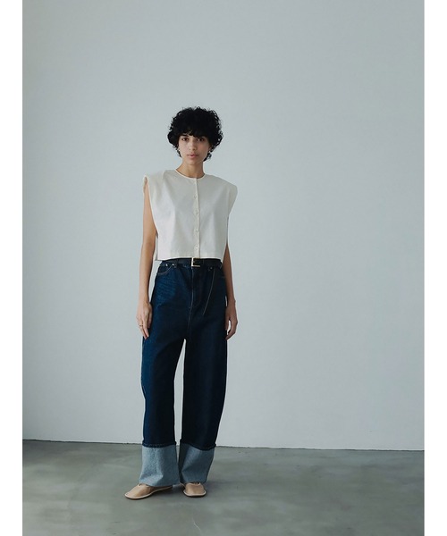 ブラウス シャツ ショルダータッククロップドブラウス レディース セール】ショルダータッククロップドブラウス（シャツ/ブラウス