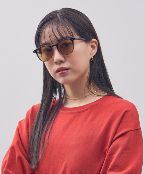 JOURNAL STANDARD relume（ジャーナルスタンダード　レリューム）の「Zoff｜JOURNAL STANDARD relume ウェリントン型 サングラス｜ジャーナルスタンダード レリューム｜黒縁 クリアフレーム｜カラーレンズ｜おしゃれ 紫外線防止 UVカット メンズ レディース ユニセックス（サングラス・レディース・クリア/ブラック/ブラック系その他2/ライトグレー系・FREE）」の19枚目の写真