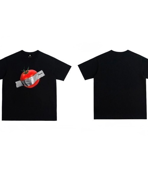 FreeZone(フリーゾーン)の「ダクトトマトグラフィックTシャツ(Tシャツ/カットソー・メンズ・ベージュ/ホワイト/ブラック・F)」の6枚目の写真
