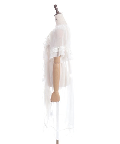 axes femme（アクシーズファム）の「ラッフルフリルガウン（カーディガン/ボレロ・レディース・ブラック/キナリ・FREE）」の10枚目の写真