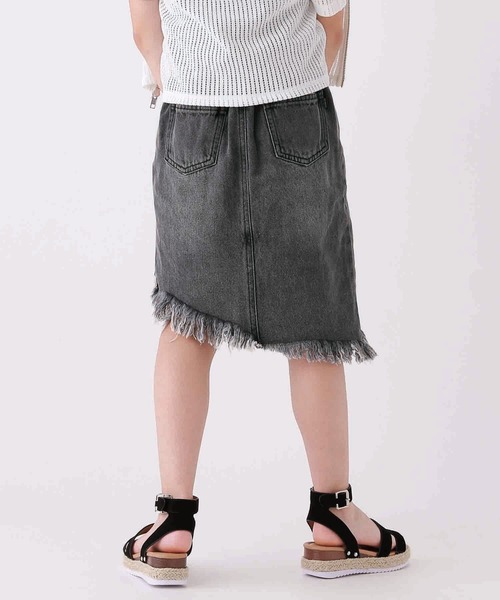 10C REPIPI（ジューシーレピピ）の「【10C REPIPI】アシメダメージデニムスカート（デニムスカート・キッズ・ブラック/ブルー・110cm/130cm/120cm）」の9枚目の写真