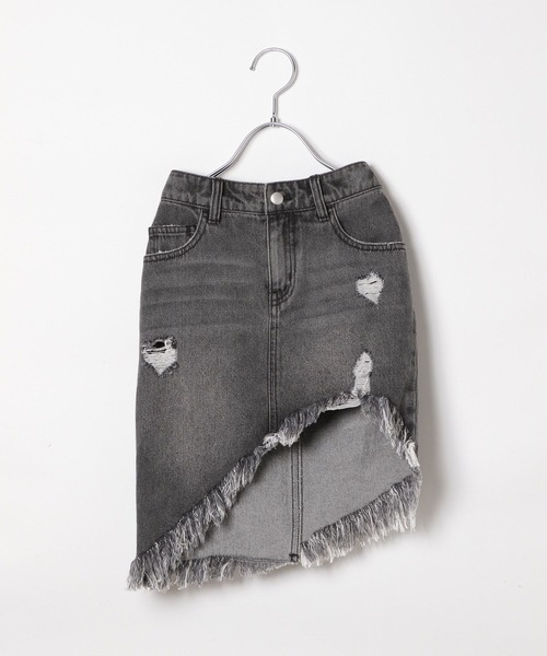10C REPIPI（ジューシーレピピ）の「【10C REPIPI】アシメダメージデニムスカート（デニムスカート・キッズ・ブラック/ブルー・110cm/130cm/120cm）」の16枚目の写真
