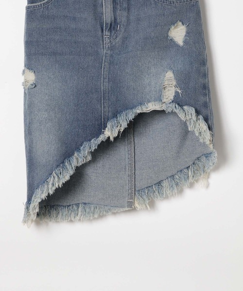 10C REPIPI（ジューシーレピピ）の「【10C REPIPI】アシメダメージデニムスカート（デニムスカート・キッズ・ブラック/ブルー・110cm/130cm/120cm）」の21枚目の写真